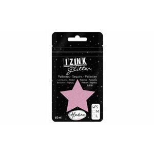 Třpytky IZINK Glitter velikost S - pastelová růžová, 60 ml