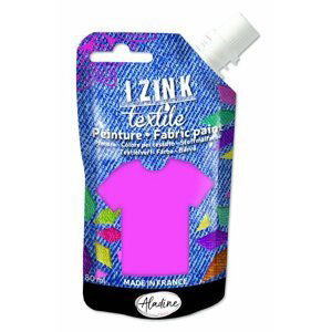 Textilní barva IZINK Textile - zářivě růžová, 80 ml