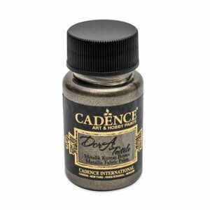 Metalická barva na textil Cadence Dora Textile - antracit / 50 ml