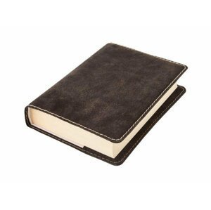 Kožený obal na knihu KLASIK M 22,7 x 36,3 cm - kůže hnědá tmavá semiš