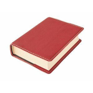 Kožený obal na knihu KLASIK M 22,7 x 36,3 cm - kůže červená