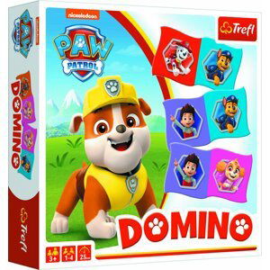 Domino papírové Paw Patrol/Tlapková patrola 28 kartiček společenská hra v krabici 20x20x5cm - Trigano