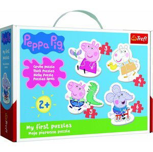 Puzzle pro nejmenší Prasátko Peppa/Peppa Pig 18 dílků v krabici 27x19x6cm 2+ - Trigano
