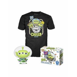 Funko POP & Tee: Pixar- Alien As Buzz GITD (svítící ve tmě) - velikost L