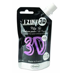 Reliéfní pasta 3D IZINK - amethyst, perleťová fialová, 80 ml