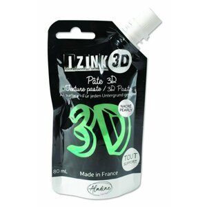 Reliéfní pasta 3D IZINK - agave, perleťová modrozelená, 80 ml