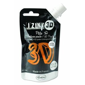 Reliéfní pasta 3D IZINK - mango, perleťová oranžová, 80 ml