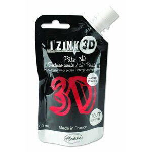 Reliéfní pasta 3D IZINK - tulip, perleťová červená, 80 ml