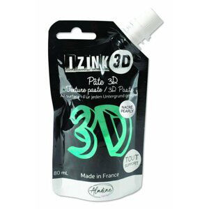 Reliéfní pasta 3D IZINK - topaz, perleťová tyrkysová, 80 ml