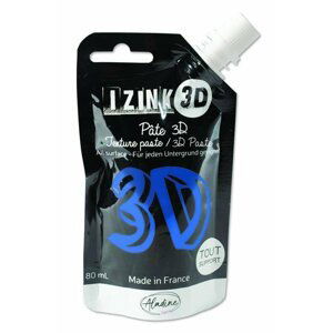Reliéfní pasta 3D IZINK - iris, modrá, 80 ml