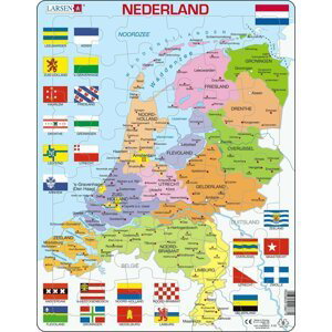 Puzzle Mapa Nizozemí - politická 48 dílků - Leap frog
