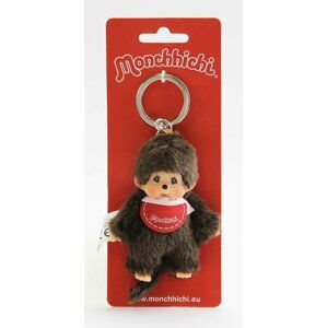 Monchhichi klíčenka - kluk červený bryndáček (Mončiči)