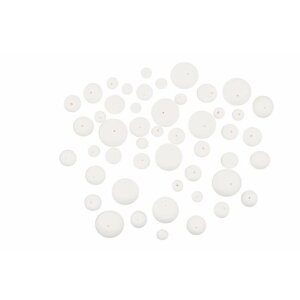 Kuličky z buničiny s dírkou - mix velikostí 12-30 mm (50 ks)