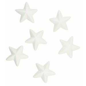 Dílky z polystyrenu - hvězdy 6 cm (6 ks)