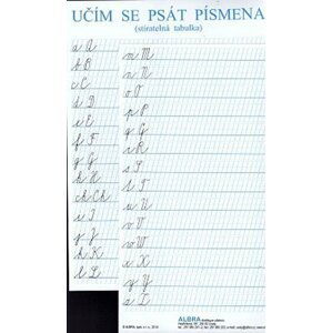 Učím se psát písmena - Stíratelná tabulka (psací písmo, velké a malé abc, A4)