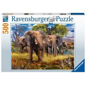 Puzzle Rodina slonů 500 dílků