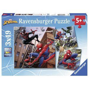 Puzzle Spiderman v akci/3x49 dílků