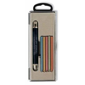 Koh-i-noor černá tužka Versatil 5,6 mm Soft + 6 metalických barevných tuh v pouzdře
