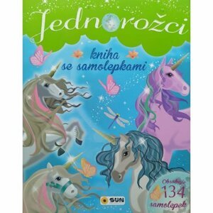 Jednororožci - kniha se samolepkami - zelená