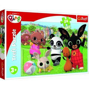 Puzzle Maxi 24 dílků Bing Bunny Zábava v parku 60x40cm v krabici 40x26,5x4cm