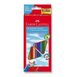 Faber - Castell Pastelky trojhranné ECO 12 ks + ořezávátko