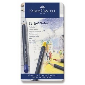 Faber - Castell Pastelky Goldfaber - plechová krabička 12 ks