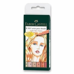 Faber - Castell Popisovač Pitt Artist Pen Skin 6 ks