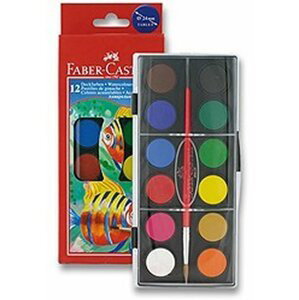 Faber - Castell Vodové barvy 24 mm - 12 barev