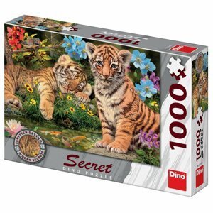 Puzzle Tygřici 12 skrytých detailů 1000 dílků 66x47cm v krabici 32x23x7,5cm - Dino