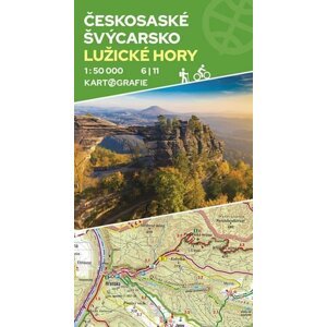 Českosaské Švýcarsko, Lužické hory 6 |11 - oboustranná turistická mapa 1:50 000