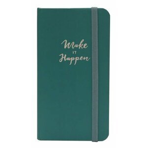 Pukka Pad Zápisník s elastickým uzávěrem, zelený, 60 listů, papír 80g, 75x135mm