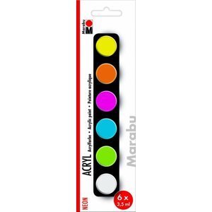 Marabu akrylová barva neonová sada 6 x 3,5 ml