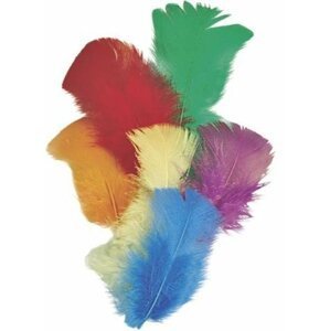 Dekorativní peříčka krocaní - mix barev 16 ks / 7cm