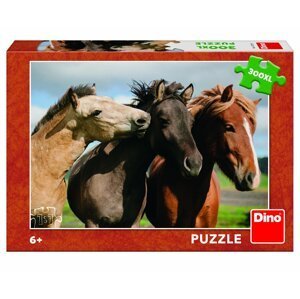 Puzzle 300 dílků XL Barevní koně - Dirkje