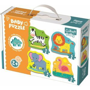 Trefl Puzzle Zvířata na safari 4v1 (3,4,5,6 dílků) Baby
