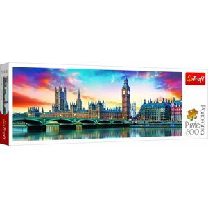 Trefl Puzzle Big Ben a Westminsterský palác, Londýn / 500 dílků Panoramatické - Trigano