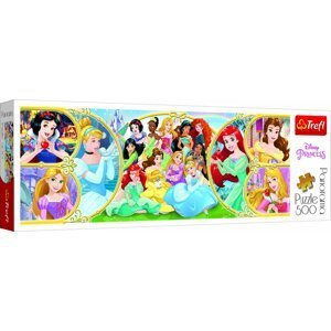 Trefl Puzzle Disney Princess - Zpět do světa princezen / 500 dílků Panoramatické - TEGU