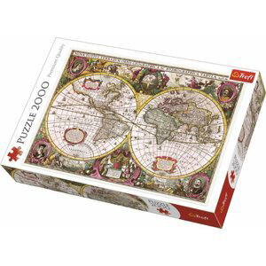 Trefl Puzzle Historická mapa světa r. 1630 / 2000 dílků