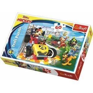 Trefl Puzzle Mickey Mouse a závodníci / 60 dílků
