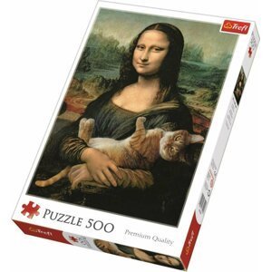 Trefl Puzzle Mona Lisa s kočkou / 500 dílků - Trefl