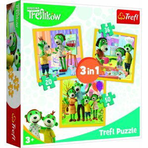 Trefl Puzzle Treflíci - Být spolu je fajn 3v1 (20,36,50 dílků) - Trefl