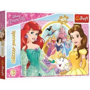 Trefl Puzzle Disney Princess / 100 dílků Třpytivé