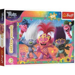 Trefl Puzzle Trollové / 100 dílků Třpytivé