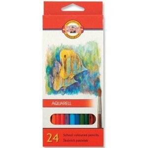 Koh-i-noor pastelky akvarelové školní 24 ks motiv RYBY