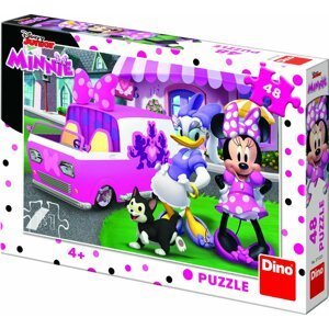 Puzzle Minnie a Daisy 48 dílků 26x18 cm v krabici 27x19x4cm - Dino
