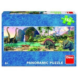 Puzzle 150 dílků panoramic Dinosauři u jezera - Dirkje