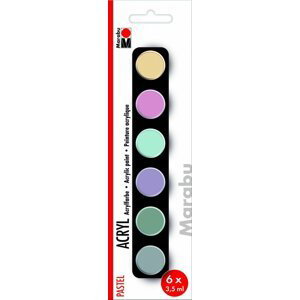 Marabu Sada akrylových pastelových barev 6 x 3,5 ml