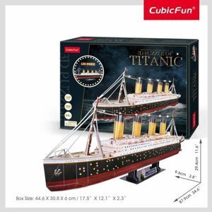 Puzzle 3D LED - Titanic 266 dílků - Gelli