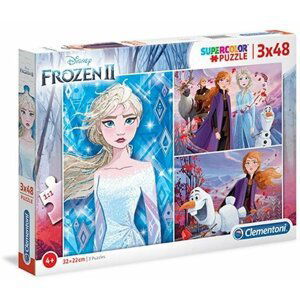 Clementoni Puzzle Supercolor - Frozen II / 3 x 48 dílků - Clementoni