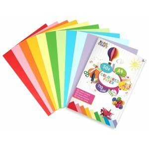 Basic Craft Sada barevných papírů A4 / 50 listů, 110g - RMS